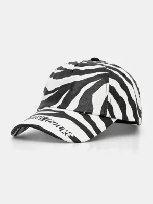 Versace Jeans Couture czapka z daszkiem bawełniana męska kolor czarny wzorzysta 78GAZK17 ZG368