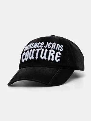 Versace Jeans Couture czapka z daszkiem jeansowa kolor czarny z aplikacją 77GAZK56 ZG298