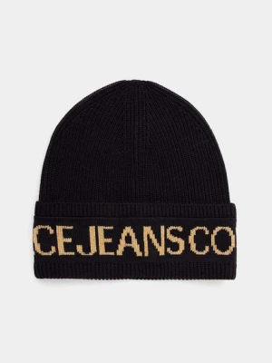 Versace Jeans Couture czapka z domieszką wełny czarny