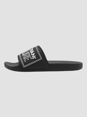 VERSACE JEANS COUTURE Czarne klapki Fondo Slide DIS. SQ3, Rozmiar 40