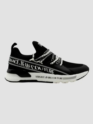 VERSACE JEANS COUTURE Czarne sneakersy męskie Fondo Dynamic Dis. Sa3, Rozmiar 42