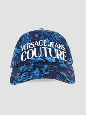 VERSACE JEANS COUTURE Granatowa bawełniana czapka z daszkiem The Middle