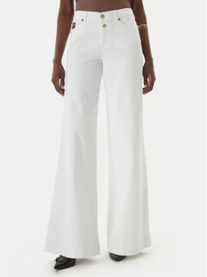 Versace Jeans Couture Jeansy 80HAB561 CEWCA Biały Wide Leg