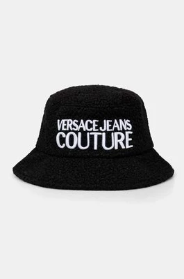 Versace Jeans Couture kapelusz z domieszką wełny kolor czarny 77GAZK07 ZSB12