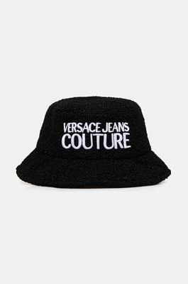 Versace Jeans Couture kapelusz z domieszką wełny kolor czarny 77HAZK07 ZSB12