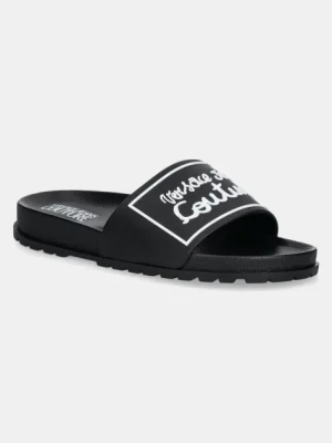 Versace Jeans Couture klapki damskie kolor czarny 78VA3SQ2 71352 899