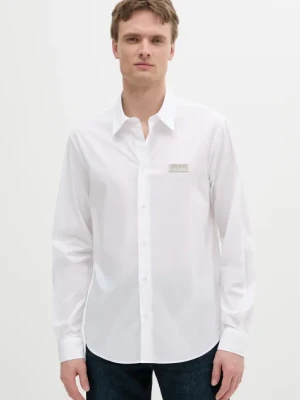 Versace Jeans Couture koszula bawełniana męska kolor biały regular z kołnierzykiem klasycznym 78GALYR1 CN002