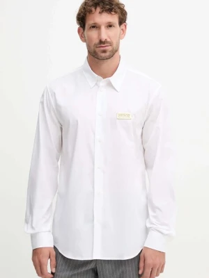 Versace Jeans Couture koszula bawełniana męska kolor biały regular z kołnierzykiem klasycznym 79GALKR1 CN00K