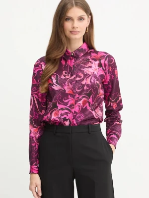 Versace Jeans Couture koszula damska kolor fioletowy regular z kołnierzykiem klasycznym 79HAL201 NS671