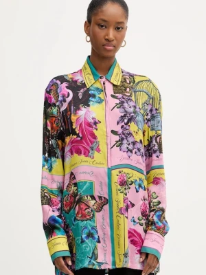 Versace Jeans Couture koszula damska kolor różowy regular z kołnierzykiem klasycznym 79HAL2P4 NS705