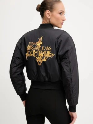 Versace Jeans Couture kurtka bomber dwustronna kolor czarny zimowa 79HASDP9 CQSP0