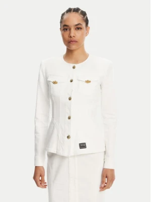 Versace Jeans Couture Kurtka jeansowa 78HAS457 Biały Slim Fit