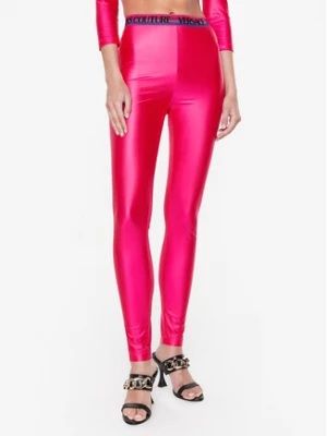 Versace Jeans Couture Legginsy 74HAC101 Różowy Slim Fit