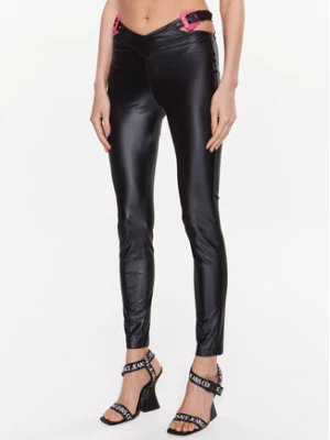 Versace Jeans Couture Legginsy 74HAC1A1 Czarny Slim Fit