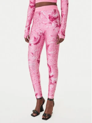 Versace Jeans Couture Legginsy 80HAC101 JS532 Fioletowy Slim Fit