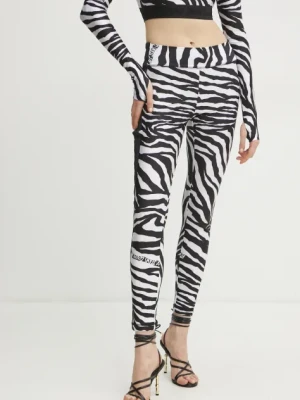 Versace Jeans Couture legginsy damskie kolor czarny wzorzyste 78HAC114 JS482