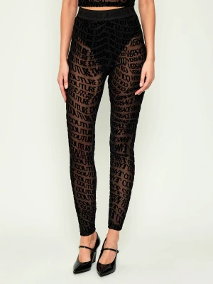 Versace Jeans Couture Legginsy TULLE FLOCK LIQUIFY | Slim Fit