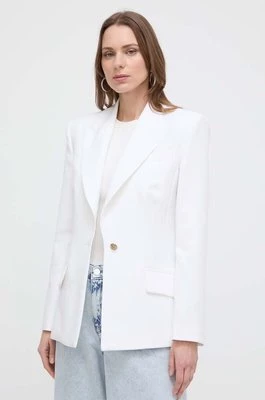 Versace Jeans Couture marynarka kolor beżowy jednorzędowa gładka 76HAQ702 N0103