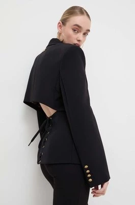 Versace Jeans Couture marynarka kolor czarny jednorzędowa gładka