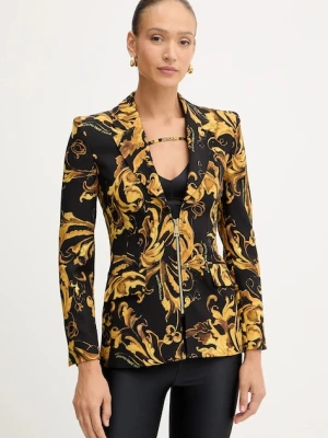 Versace Jeans Couture marynarka kolor czarny jednorzędowa wzorzysta 79HAQ703 NS565