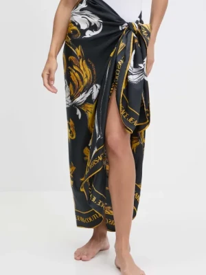 Versace Jeans Couture pareo jedwabne kolor czarny 78HA7H04 ZG362