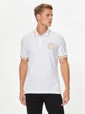 Versace Jeans Couture Polo 76GAGT02 Biały Regular Fit