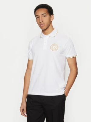 Versace Jeans Couture Polo 78GAGT00 Biały Regular Fit