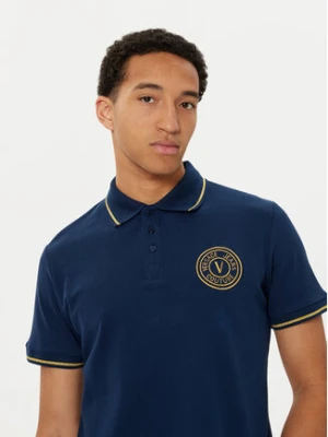 Versace Jeans Couture Polo 78GAGT00 Granatowy Regular Fit