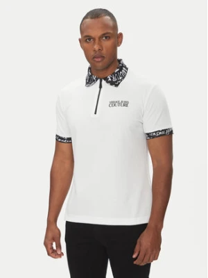 Versace Jeans Couture Polo 78GAGT02 Biały Regular Fit