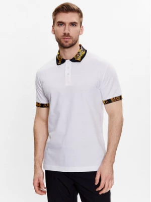 Versace Jeans Couture Polo Baroque 74GAGT18 Biały Regular Fit