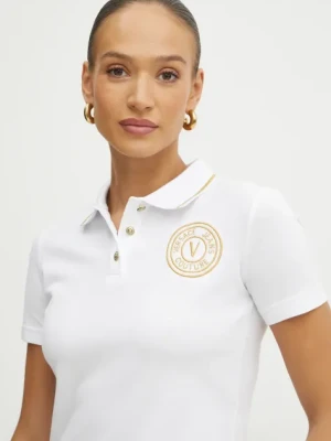 Versace Jeans Couture polo bawełniane damski kolor biały 78HAGT00 CJ01T