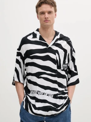 Versace Jeans Couture polo męski kolor czarny wzorzysty 78GAG628 NS595