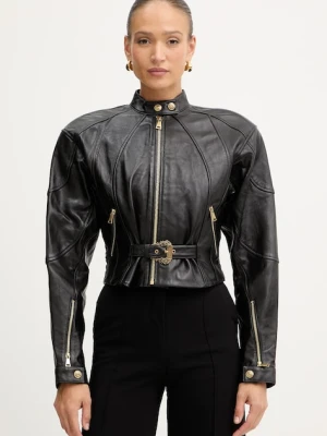 Versace Jeans Couture ramoneska skórzana kolor czarny przejściowa 79HAVP03 CP021