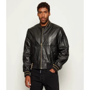 Versace Jeans Couture Skórzana kurtka bomber | Regular Fit