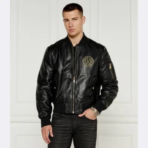 Versace Jeans Couture Skórzana kurtka | Regular Fit