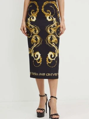 Versace Jeans Couture spódnica kolor czarny midi ołówkowa 77HAE8P6 NS559