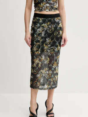 Versace Jeans Couture spódnica kolor czarny midi prosta 78HAE806 JS443