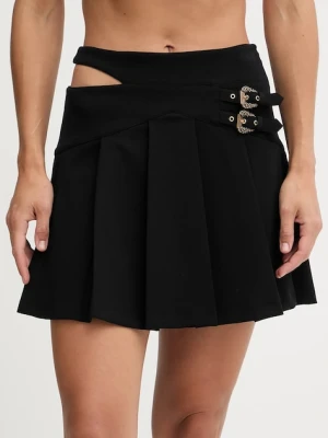 Versace Jeans Couture spódnica kolor czarny mini rozkloszowana 79HAE801 N0356