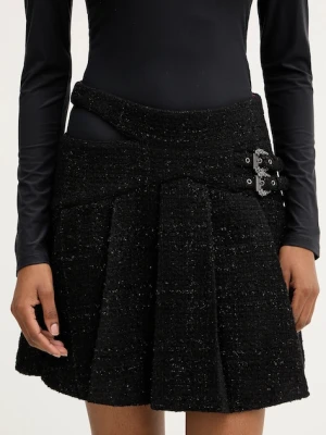 Versace Jeans Couture spódnica mini kolor czarny mini prosta 79HAE801 N0539