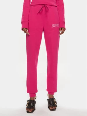 Versace Jeans Couture Spodnie dresowe 76HAAT01 Różowy Regular Fit