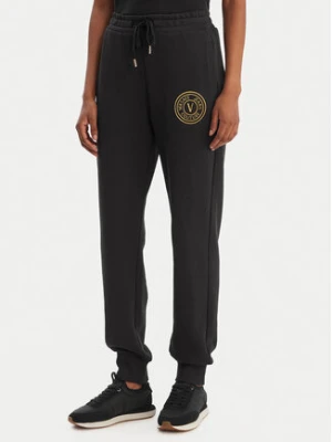 Versace Jeans Couture Spodnie dresowe 80HAAT02 CF01T Czarny Regular Fit