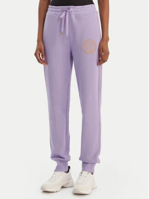 Versace Jeans Couture Spodnie dresowe 80HAAT02 CF01T Fioletowy Regular Fit