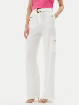 Versace Jeans Couture Spodnie materiałowe 78HAA109 Biały Wide Leg