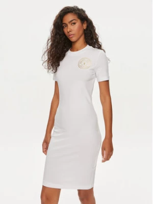 Versace Jeans Couture Sukienka codzienna 76HAOT02 Biały Slim Fit