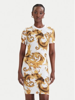 Versace Jeans Couture Sukienka codzienna 80HAO939 JS553 Biały Slim Fit