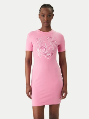 Versace Jeans Couture Sukienka codzienna 80HAOE01 CJ02E Różowy Slim Fit