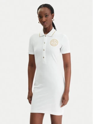 Versace Jeans Couture Sukienka codzienna 80HAOT03 CJ01T Biały Slim Fit