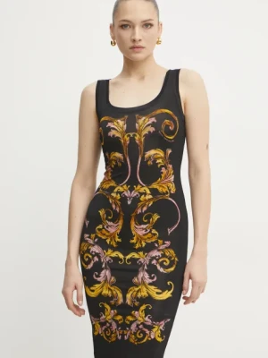 Versace Jeans Couture sukienka kolor czarny mini dopasowana 78HAO9P6 JS473