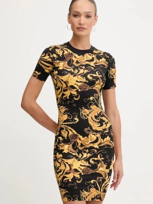 Versace Jeans Couture sukienka kolor czarny mini dopasowana 79HAO939 JS504