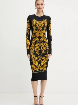 Versace Jeans Couture sukienka kolor czarny mini dopasowana 79HAO9P0 JS524